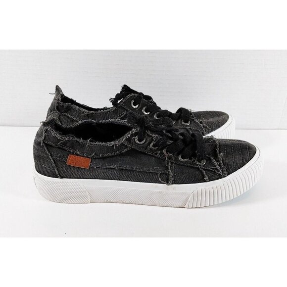 BLOWFISH MALIBU Women's Sneakers Black Lace Up Runners Size 9 - Picture 4 of 10